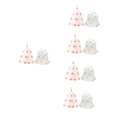 FRCOLOR 10pcs Felt Bath Hats for Women Absorbent Sauna Bath Hat Reusable Felt Showering for Bathroom Shower Use Caps for Sauna
