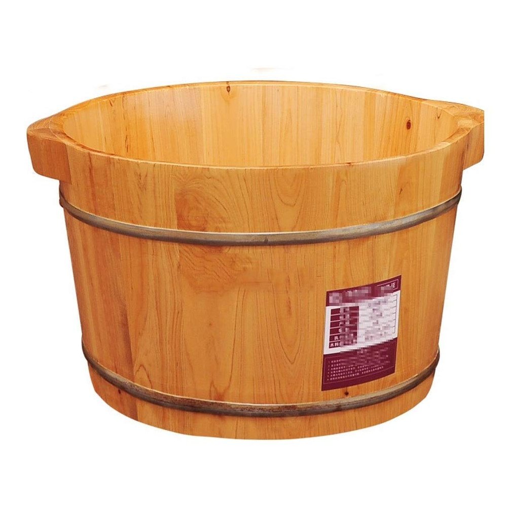 Foot Spa Wooden Barrel Foot Bath Spa Tub,Pedicure Basin Household Salon Foot Bath Barrel,Foot Spa for Adults Foot Massage Wood Bucket (Size : B) charitable