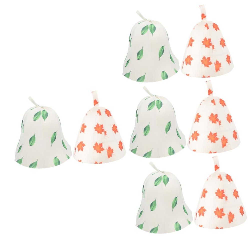 FRCOLOR 8pcs Felt Sauna Hat for Women Reusable Bath Caps Sauna Hats Breathable for Home
