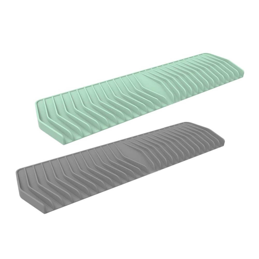 Alipis 2pcs Silicone Soap Dish Slanting Design Self-draining Non-slip Decorative for Bathroom and Kitchen