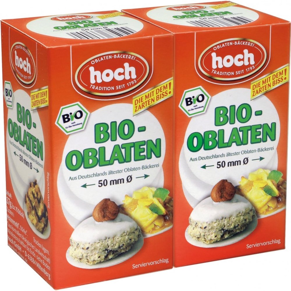 hoch Baking Wafers 50mm Pack of 2-74g - Made in Germany