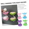PRETYZOOM 4pcs Bathroom Wall-mounted Soap Holder Suction Cup Soap Box Drainage Tray view 3