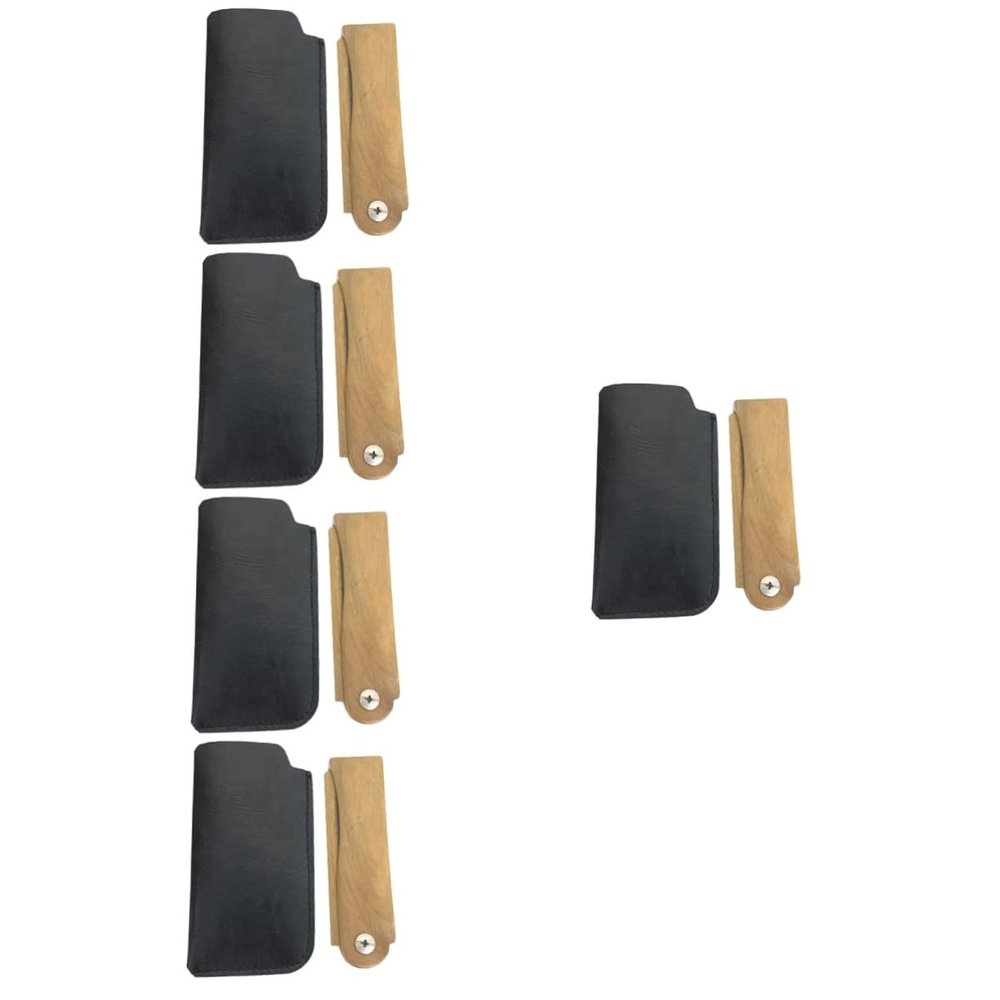 Didiseaon 5sets Folding Beard Comb Case Household Hair Comb for Daily Use and Travel