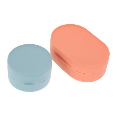 Zerodeko 2pcs Soap Case Leakproof Soap Dish Holders Design for Home Travel