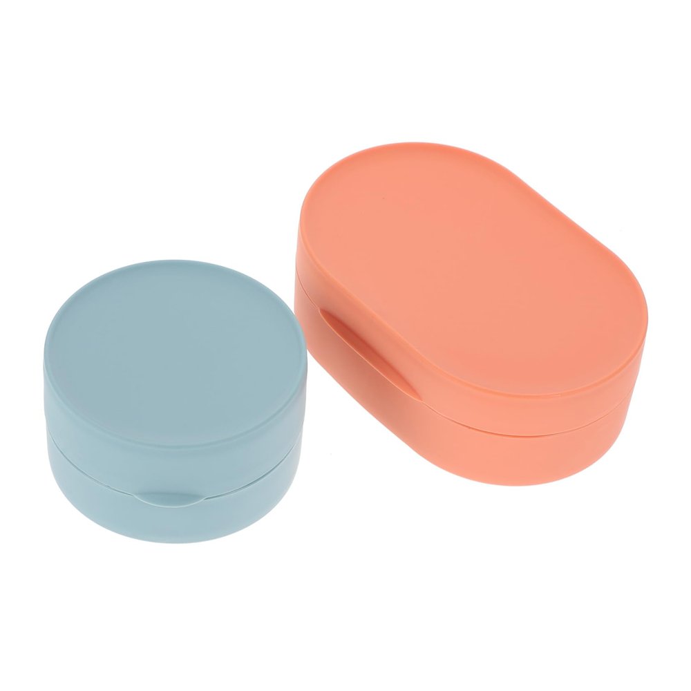 Zerodeko 2pcs Soap Case Leakproof Soap Dish Holders Design for Home Travel