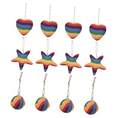 Zerodeko 12pcs Ball Decorations Pendant Festive Hanging Decorations for Party Multi-purpose Decorative Small Pendants
