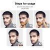 Beard Shaper For Men, Outline Trimmer Stencil for Men's Beard, Beard Lineup Tool, Multi-Beard Fit Beard Styling Tool for Goatee, French Beard, and Full Beard (A) view 4