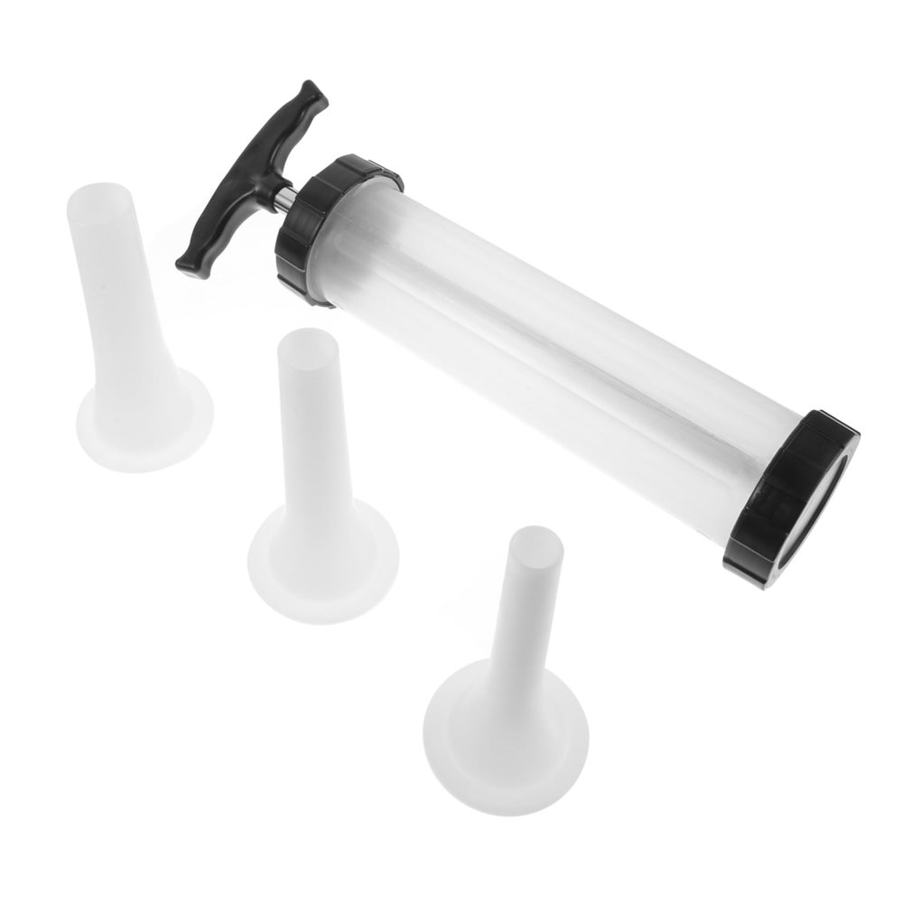 Zerodeko Manual Sausage Stuffers Plastic Sausage Filler Tool 30.2 X 7.5 CM Easy to Clean Operate Home Kitchen Meat Stuffing Kit
