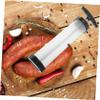 Zerodeko Manual Sausage Stuffers Plastic Sausage Filler Tool 30.2 X 7.5 CM Easy to Clean Operate Home Kitchen Meat Stuffing Kit view 3