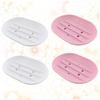 Zerodeko 4pcs Non- Soap Dish Self-draining Tray Organizer for Bathroom and Travel White Colors Keeps Soap Dry for Shower and Kitchen Use view 2