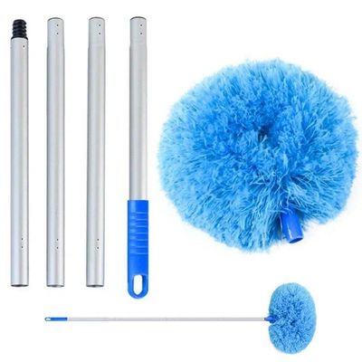Casiler Microfiber Duster Telescoping Cleaning Pole High Ceiling Fan Cleaner Feather Duster Spider Web Pole for Blinds Wall