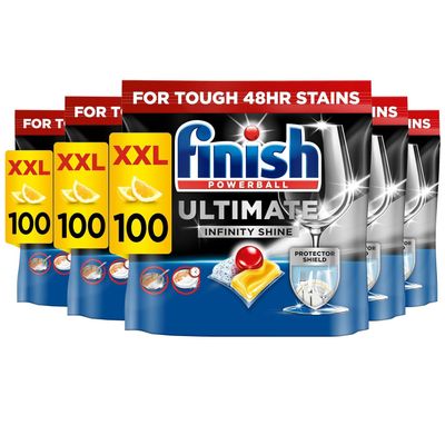 Finish Ultimate Infinity Shine Dishwasher Tablets, Lemon Scented