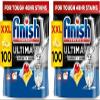 Finish Ultimate Infinity Shine Dishwasher Tablets bulk | Scent : Lemon | Size: 200 Dishwasher Tabs (100 tabs x 2) |Ultimate Clean and Shine view 2