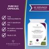 Vitamin B12 Hydroxycobalamin | 1mg Vitamin B12 Supplement | 60 Vegan Friendly Capsules UK Made | Long 2 Month Supply by Epigenetics Supplements view 3