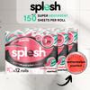 Splesh by Cusheen 3-ply Toilet Roll - Soft, Quilted Bulk Toilet Rolls, Eco-Friendly Toilet Tissue Loo Rolls, Made in UK - 72 Rolls (Lavender 36s) & (Watermelon 36s) view 3
