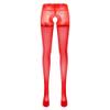 GRRKDFQ Sexy Underwear Female Naughty See-Through Stockings Pantyhose with Exposed Crotch,Red,XL view 2