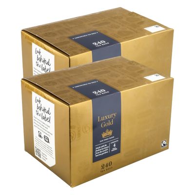 480 Luxury Gold Tea Bags, Full Bodied Blend, Strength 4, Compostable, 1.5kg