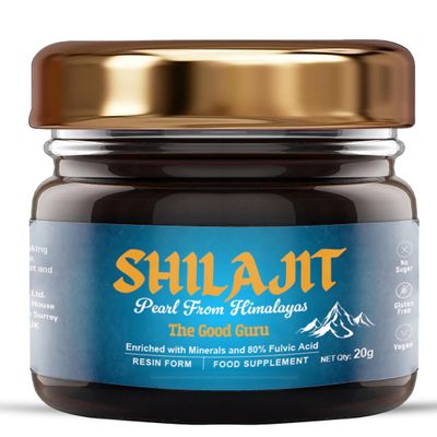 Shilajit 20g - 500mg + Minerals and 80% Fulvic Acid - Pearl from Himalayan Shilajit | Boost Immune System & Vitality | Vegan-Friendly Shilajit by The Good Guru
