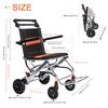 Lightweight Foldable Wheelchair for Adults - Ideal for Elderly - Portable Aluminum Alloy Transport Chair with Hand Brake and Widened Seat view 2