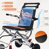 Lightweight Foldable Wheelchair for Adults - Ideal for Elderly - Portable Aluminum Alloy Transport Chair with Hand Brake and Widened Seat view 4