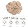 PRETYZOOM 1pc Maple Leaf Wooden Coconut Shell Soap Holder Self Draining Soap Dish view 3
