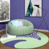 12 mm Thick Round Carpet Modern Home Children Bedroom Cloakroom Rugs Office Swivel Chair Stool Yoga Non-slip Mat (Size:140x140 cm) view 2
