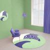 12 mm Thick Round Carpet Modern Home Children Bedroom Cloakroom Rugs Office Swivel Chair Stool Yoga Non-slip Mat (Size:140x140 cm) view 3