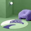 12 mm Thick Round Carpet Modern Home Children Bedroom Cloakroom Rugs Office Swivel Chair Stool Yoga Non-slip Mat (Size:140x140 cm) view 4