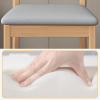 Solid Wood Dining Chair Modern Kitchen Island Furniture Stool 2 Pcs Set, Backrest Scientific Cloth Cushion, Sitting Height 42 cm view 4