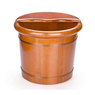 GttuiT Sauna Wooden Bucket,Spa, Sauna,Soak,Handmade Massage Bucket Foot Bath,Foot Spa Wash Bucket Feet Bath Basin Tub Present vision