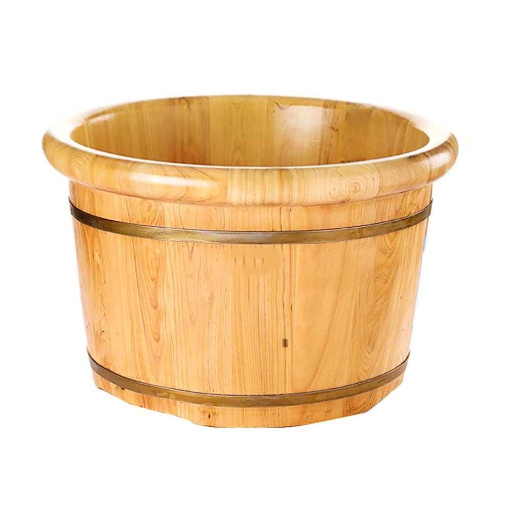 GttuiT Foot Tub, Foot Basin Tub Bucket, Massage, Spa, Sauna, Soak,foot Bath Wooden Bucket Foot Spa Household Wash Basin Present vision