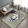 Flannel Carpet Walking Chicken Pattern 60 x 39 in Non-Slip, Durable Suitable for Living Room and Office Bedroom view 2