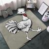Flannel Carpet Walking Chicken Pattern 60 x 39 in Non-Slip, Durable Suitable for Living Room and Office Bedroom view 4