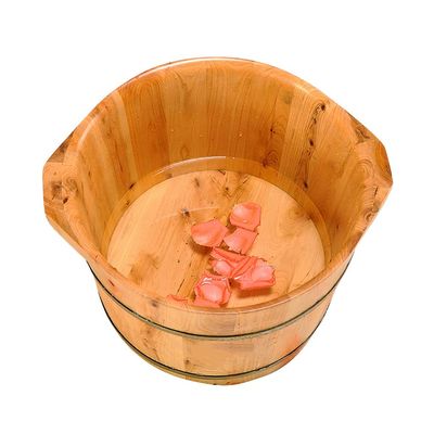 GttuiT Foot Tub, Foot Basin Tub Bucket, Massage, Spa, Sauna, Soak,foot Bath Wooden Bucket Foot Spa Household Wash Basin Present vision