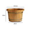GttuiT Foot Tub, Foot Basin Tub Bucket, Massage, Spa, Sauna, Soak,foot Bath Wooden Bucket Foot Spa Household Wash Basin Present vision view 2