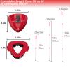 Fazlynyi Spin Mop Replacement Handle and Mop Base Replacements for O Cedar EasyWring 1-Tank Spin Mop System,4-Section Iron Mop Handle 30-58in and 1 Mop Base and 1 Scrub Brush Cover Set Combo, Red view 2
