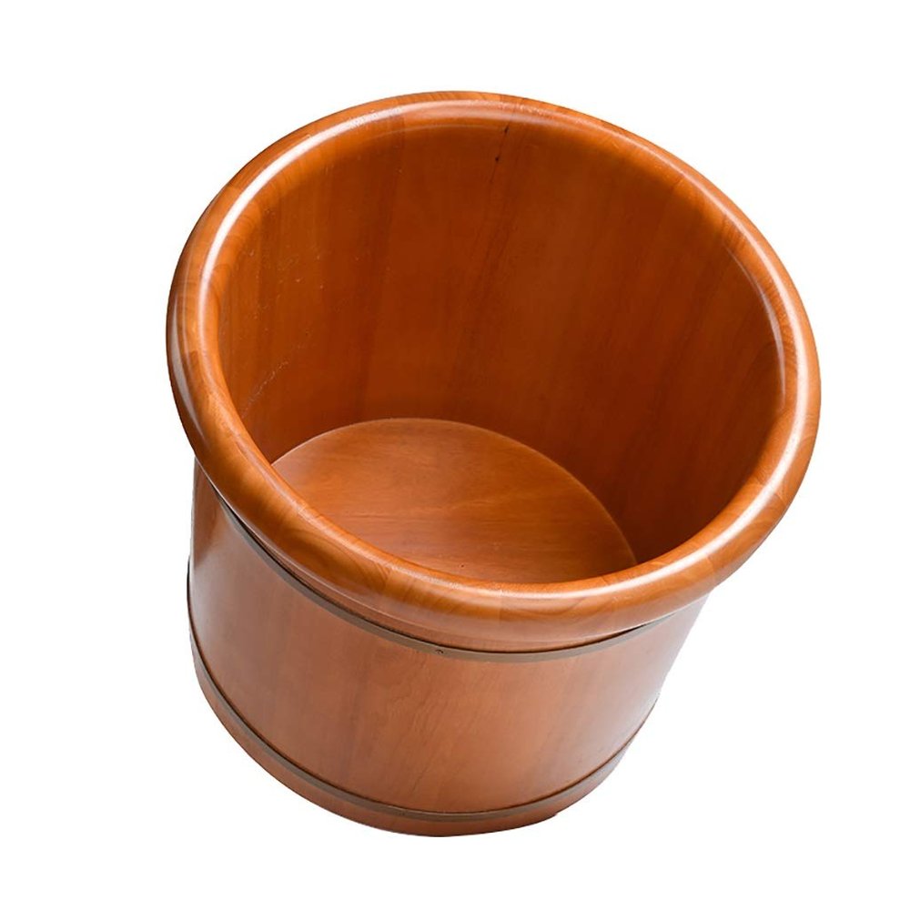 GttuiT Foot Tub, Foot Basin Tub Bucket, Massage, Spa, Sauna, Soak,foot Bath Wooden Bucket Foot Spa Household Wash Basin (Color : A) Present vision