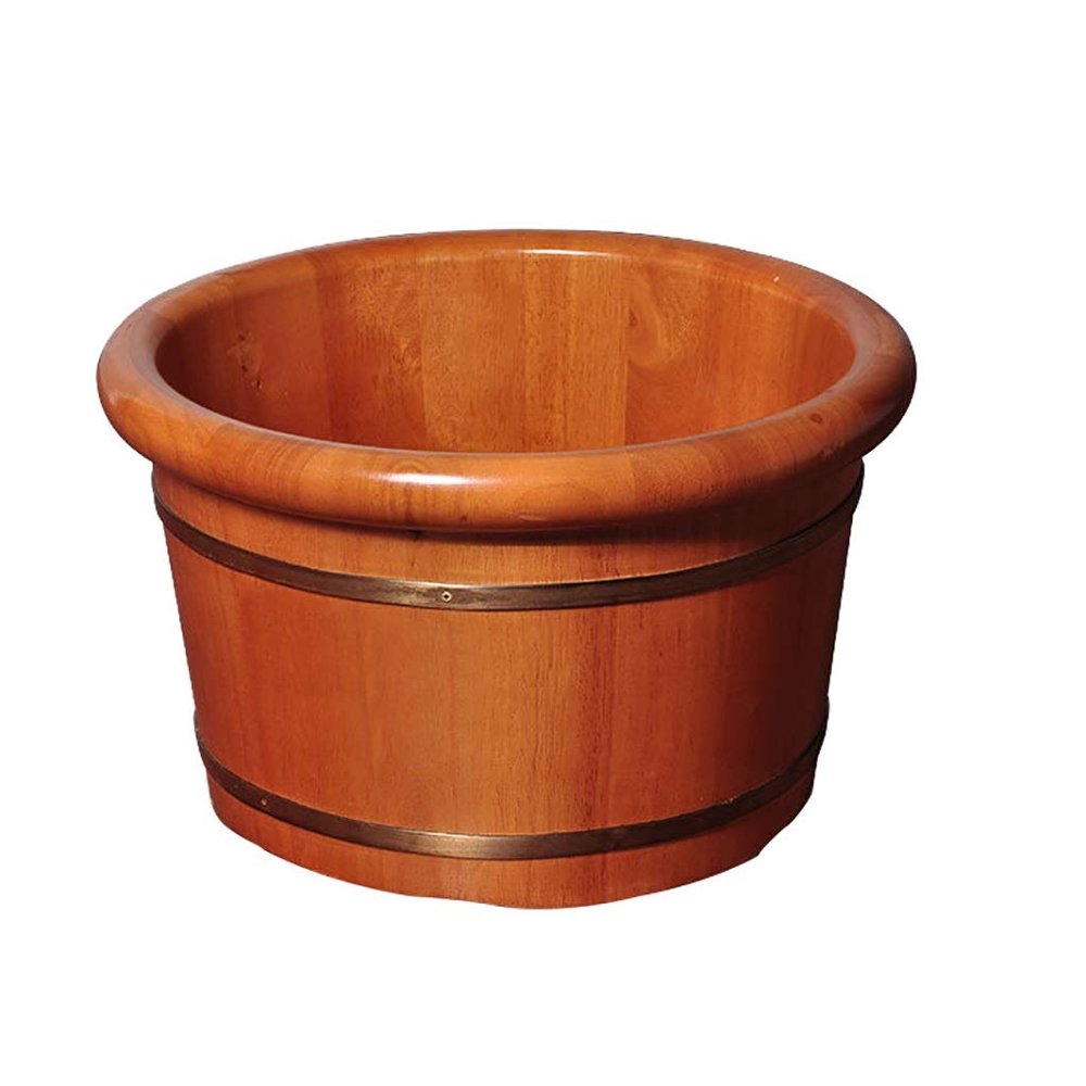 GttuiT Sauna Wooden Bucket,Spa, Sauna,Soak,Handmade Massage Bucket Foot Bath,Foot Spa Wash Bucket Feet Bath Basin Tub Present vision
