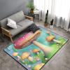 Flannel Carpet Wonderful Little Mushrooms Picture 60 x 39 in Non-Slip, Durable Suitable for Living Room and Office Bedroom view 2