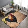 Flannel Carpet Chicken Rooster Picture 60 x 39 in Non-Slip, Durable Suitable for Living Room and Office Bedroom view 2