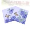 minkissy 60pcs Elegant Purple Butterfly Party Supplies Printed Napkins for Wedding Banquet Decor view 3