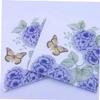 minkissy 60pcs Elegant Purple Butterfly Party Supplies Printed Napkins for Wedding Banquet Decor view 4
