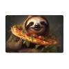 Flannel Carpet Pizza Sloth Picture 60 x 39 in Non-Slip, Durable Suitable for Living Room and Office Bedroom view 1