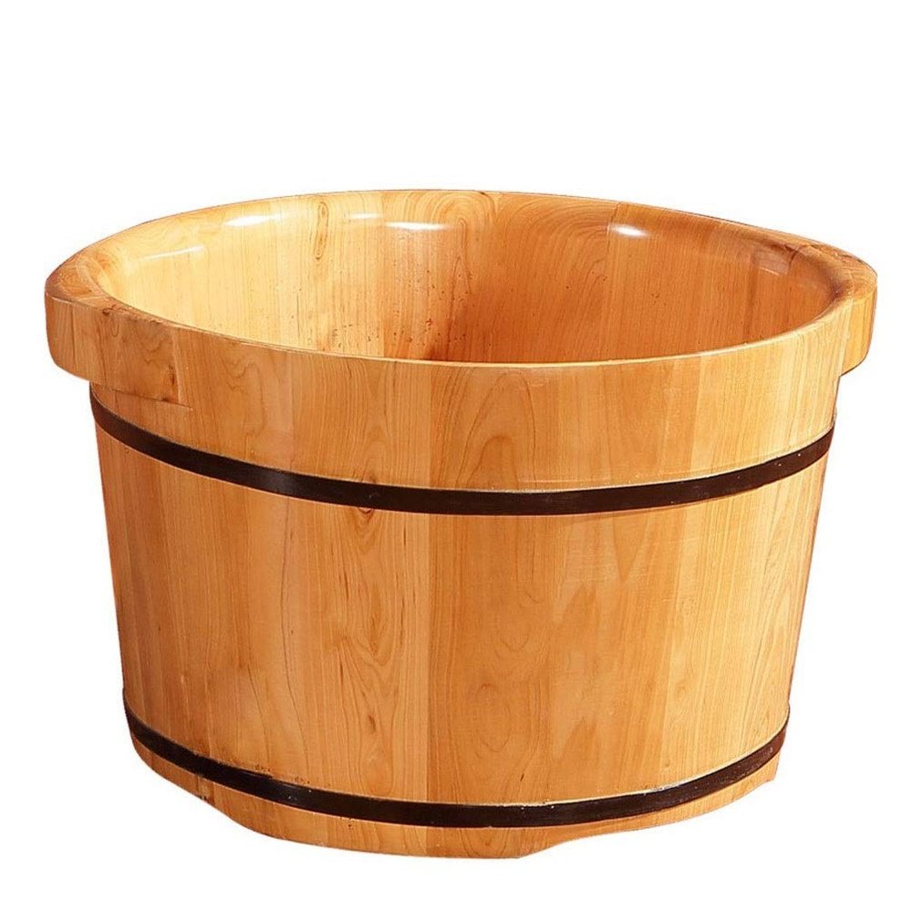 ZXNANA Wooden Barrel Foot Spa Foot Soak Bucket, Foot Tub for Soaking Feet, Foot Bath Spa Tub, Wood Bucket for Pedicure, Foot Basin for Adults (Size : A) charitable