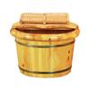 ZXNANA Bucket For Foot Bath,Sauna Accessories Sauna Bucket Water Bucket,Handmade Wooden Footbath Tubs,Foot Relaxing Barrel (Color : B) charitable view 1