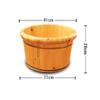 ZXNANA Bucket For Foot Bath,Sauna Accessories Sauna Bucket Water Bucket,Handmade Wooden Footbath Tubs,Foot Relaxing Barrel (Color : B) charitable view 2