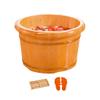 ZXNANA Sauna BucketPure Wood Bathtub BucketHandmade Sauna Accessories For Footbath TubsFoot Relaxing Bath Barrel (Color : A) charitable view 1