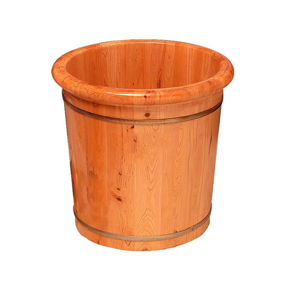 ZXNANA Sauna Wooden Bucket,Spa, Sauna,Soak,Handmade Massage Bucket Foot Bath,Foot Spa Wash Bucket Feet Bath Basin Tub (Color : A) charitable