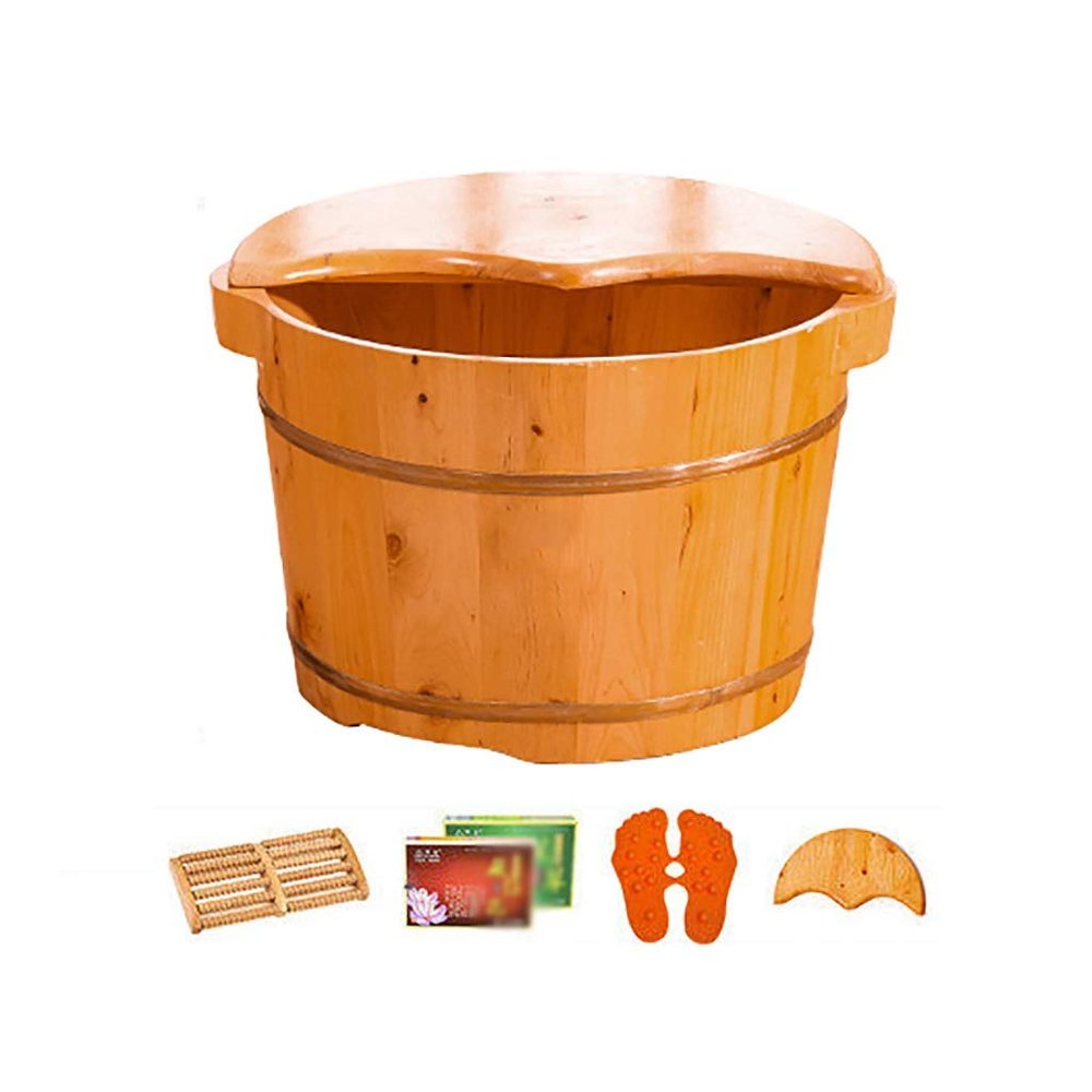 ZXNANA Sauna BucketPure Wood Bathtub BucketHandmade Sauna Accessories For Footbath TubsFoot Relaxing Bath Barrel (Color : C) charitable