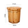 ZXNANA Sauna Wooden Bucket,Spa, Sauna,Soak,Handmade Massage Bucket Foot Bath,Foot Spa Wash Bucket Feet Bath Basin Tub (Color : C) charitable view 3